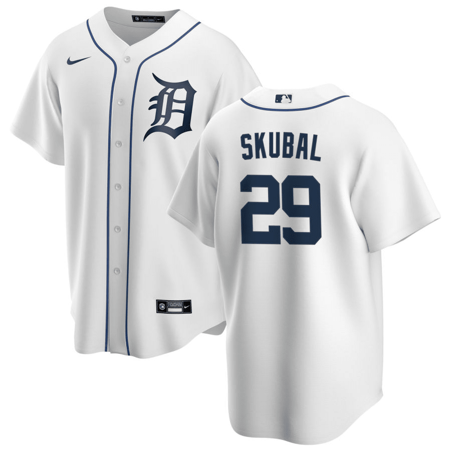 Tarik Skubal Detroit Tigers Home White Baseball Player Jersey