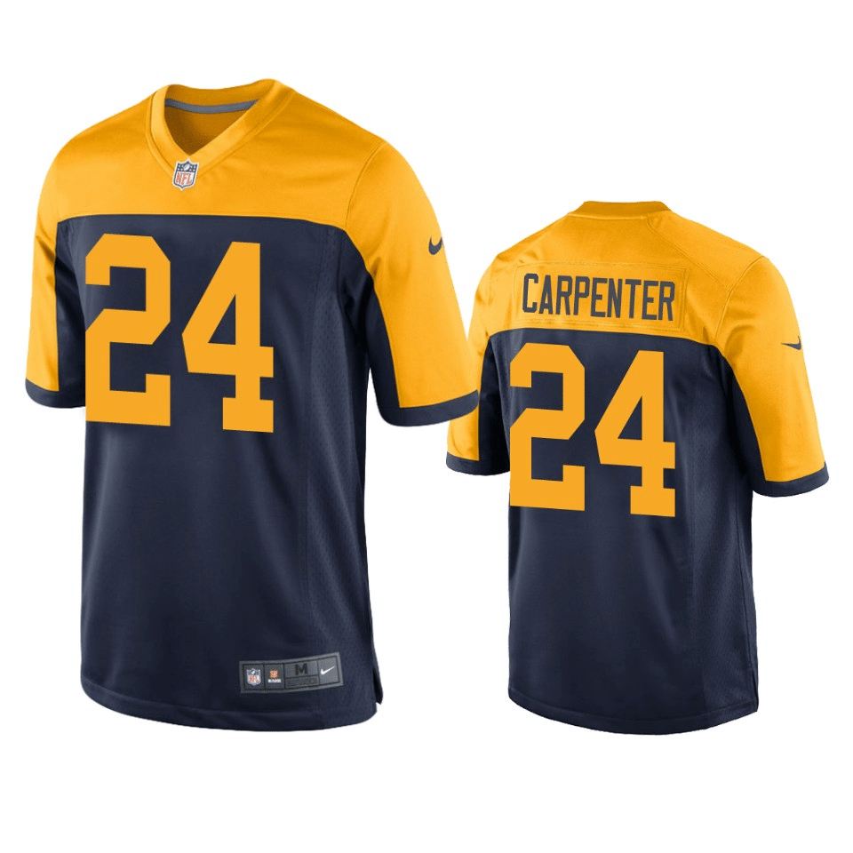 Tariq Carpenter Green Bay Packers Throwback Navy Game Jersey