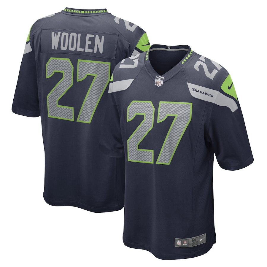 Tariq Woolen Seattle Seahawks Navy Game Jersey