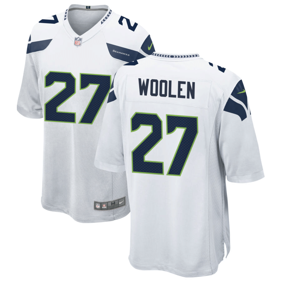 Tariq Woolen Seattle Seahawks White Game Jersey