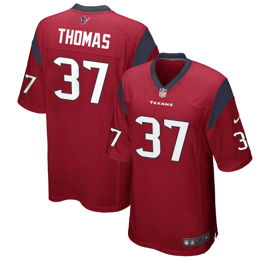 Tavierre Thomas Houston Texans Alternate Red Game Jersey
