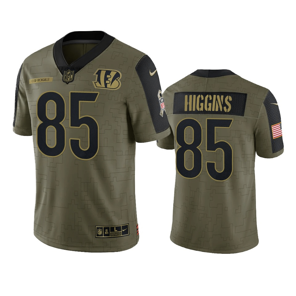 Tee Higgins Cincinnati Bengals 2021 Salute To Service Limited Jersey