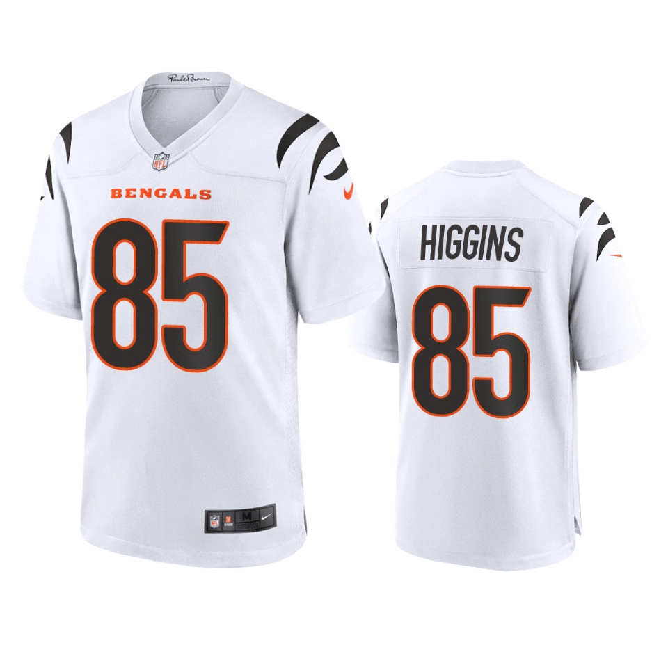 Tee Higgins Cincinnati Bengals 2021 White Game Jersey