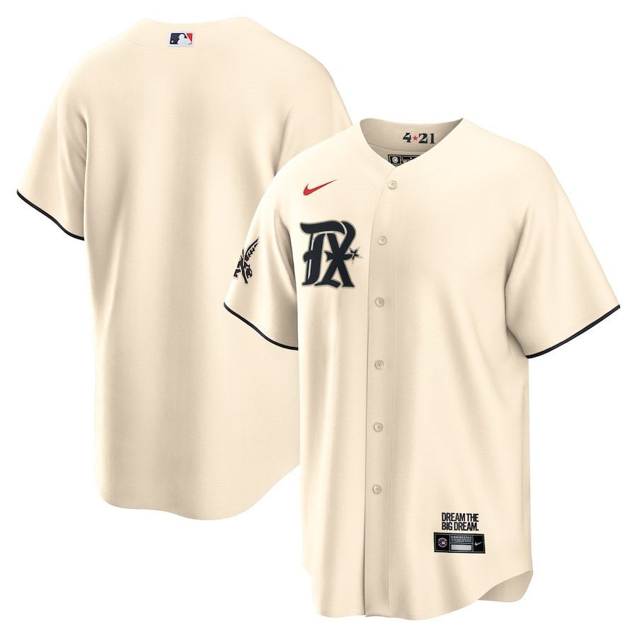Texas Rangers 2023 City Connect Cream Jersey