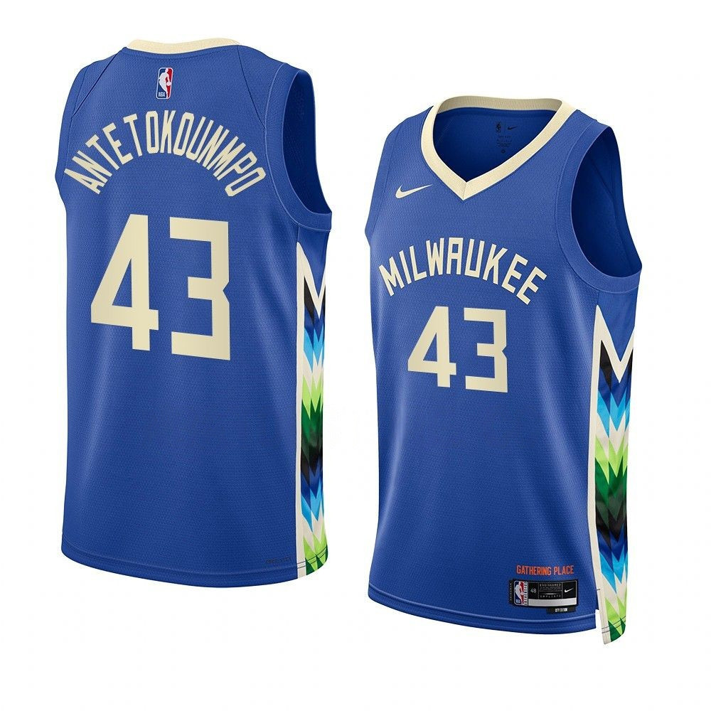 Thanasis Antetokounmpo Milwaukee Bucks 2022-23 City Edition Royal Swingman Jersey