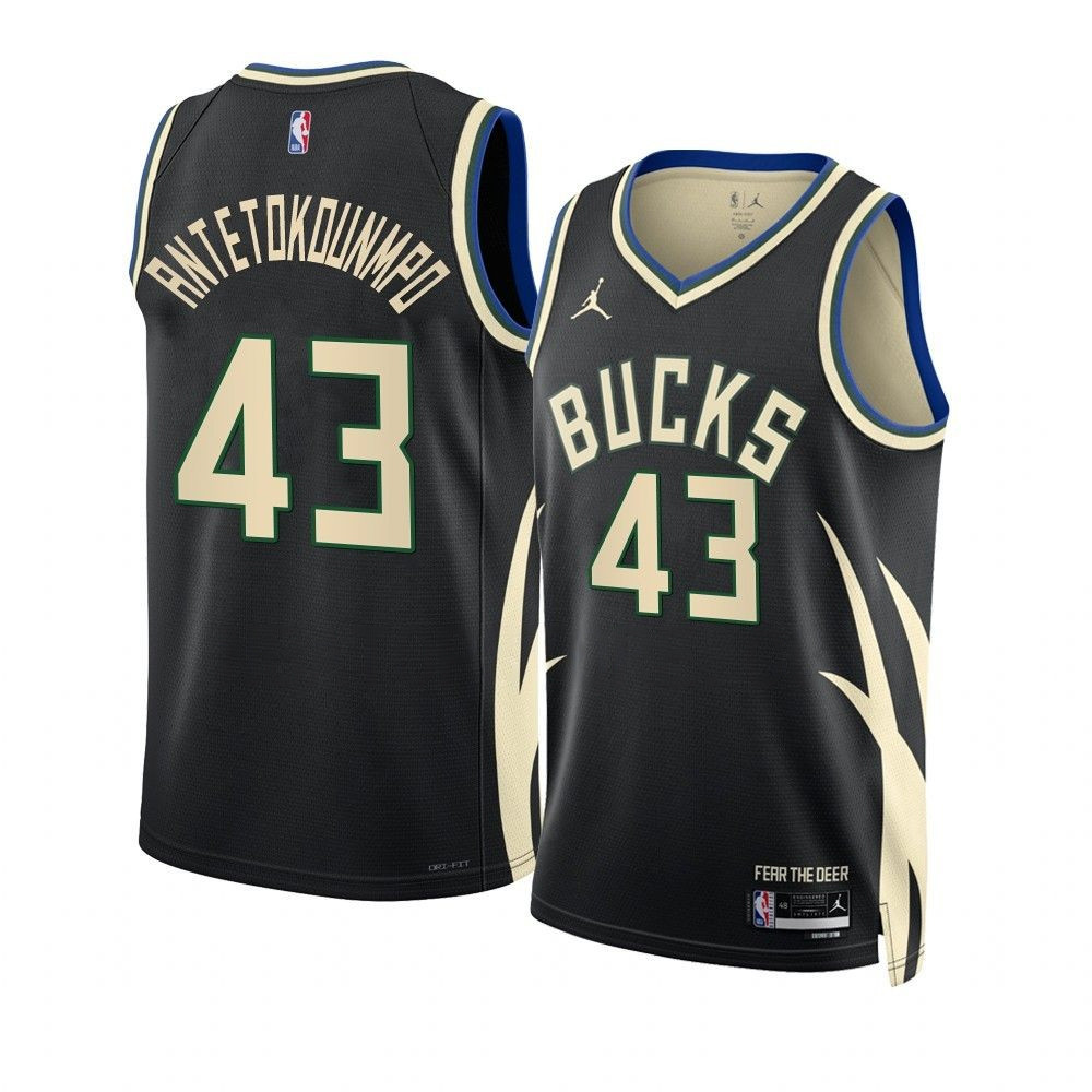 Thanasis Antetokounmpo Milwaukee Bucks 2022-23 Statement Edition Black Swingman Jersey