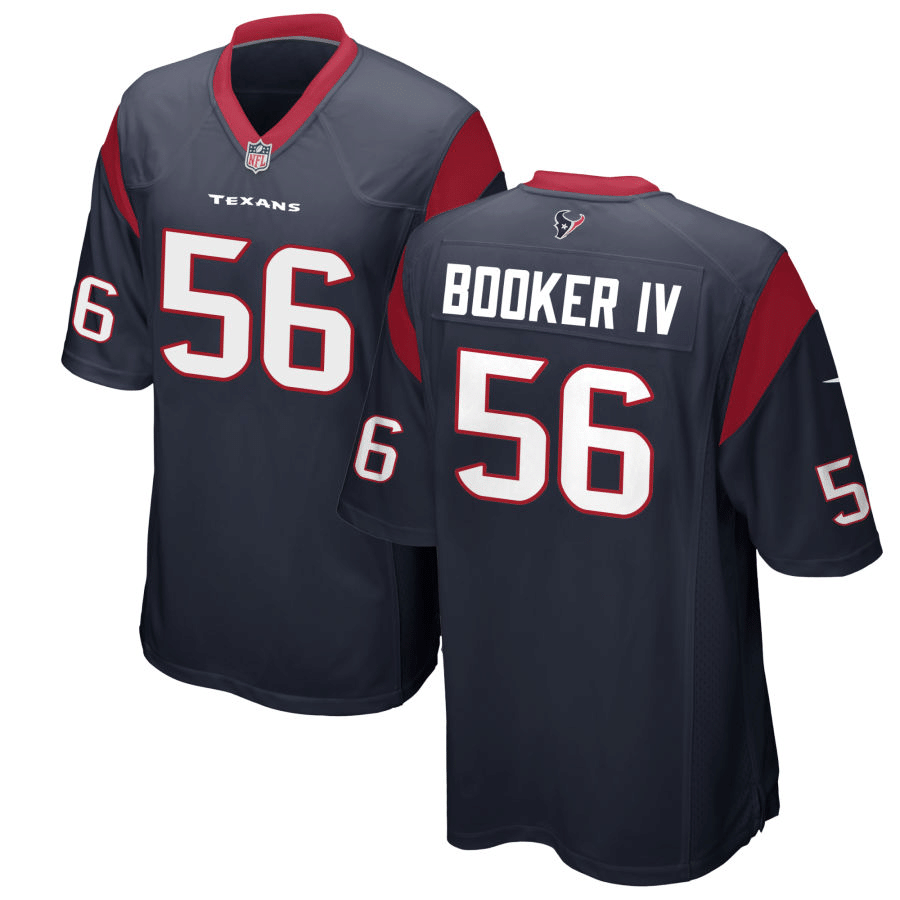 Thomas Booker IV Houston Texans Navy Game Jersey