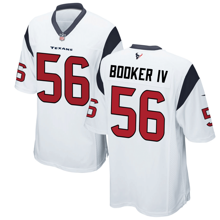 Thomas Booker IV Houston Texans White Game Jersey