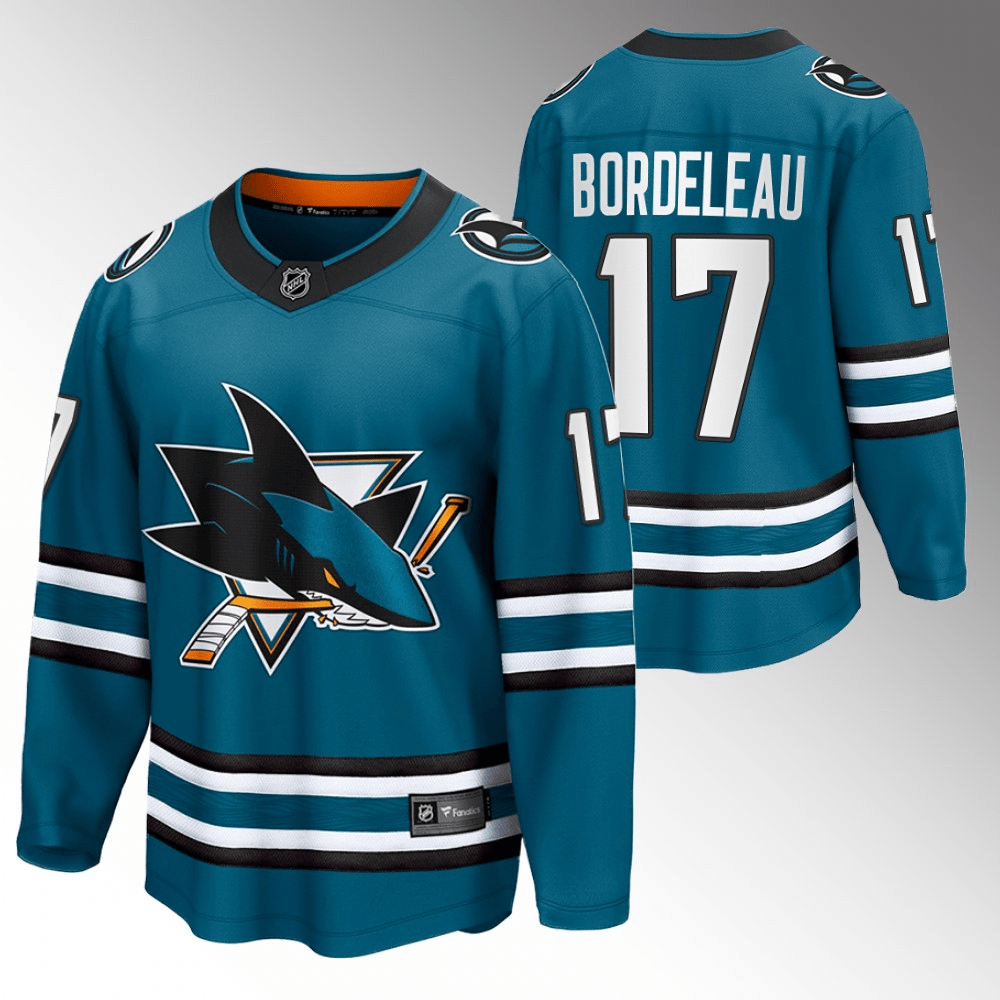 Thomas Bordeleau San Jose Sharks 2022-23 Home Teal Player Swingman Jersey