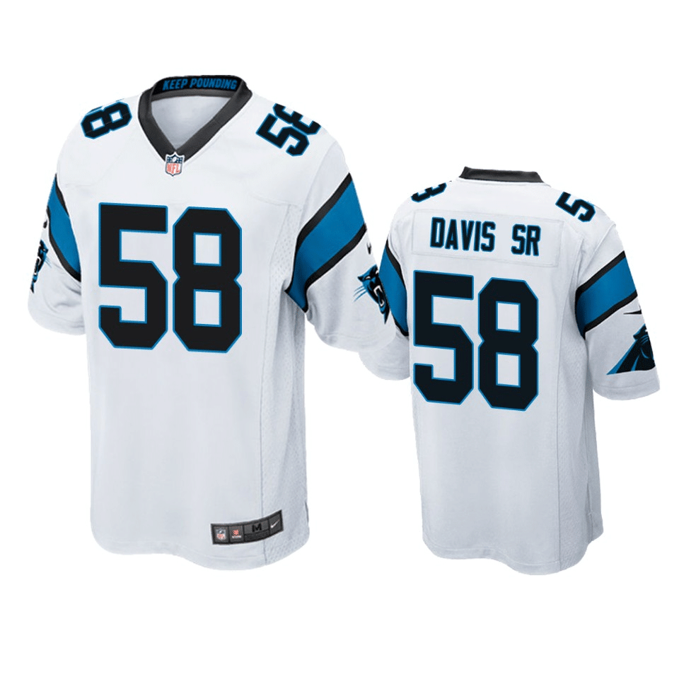 Thomas Davis Sr Carolina Panthers White Game Jersey