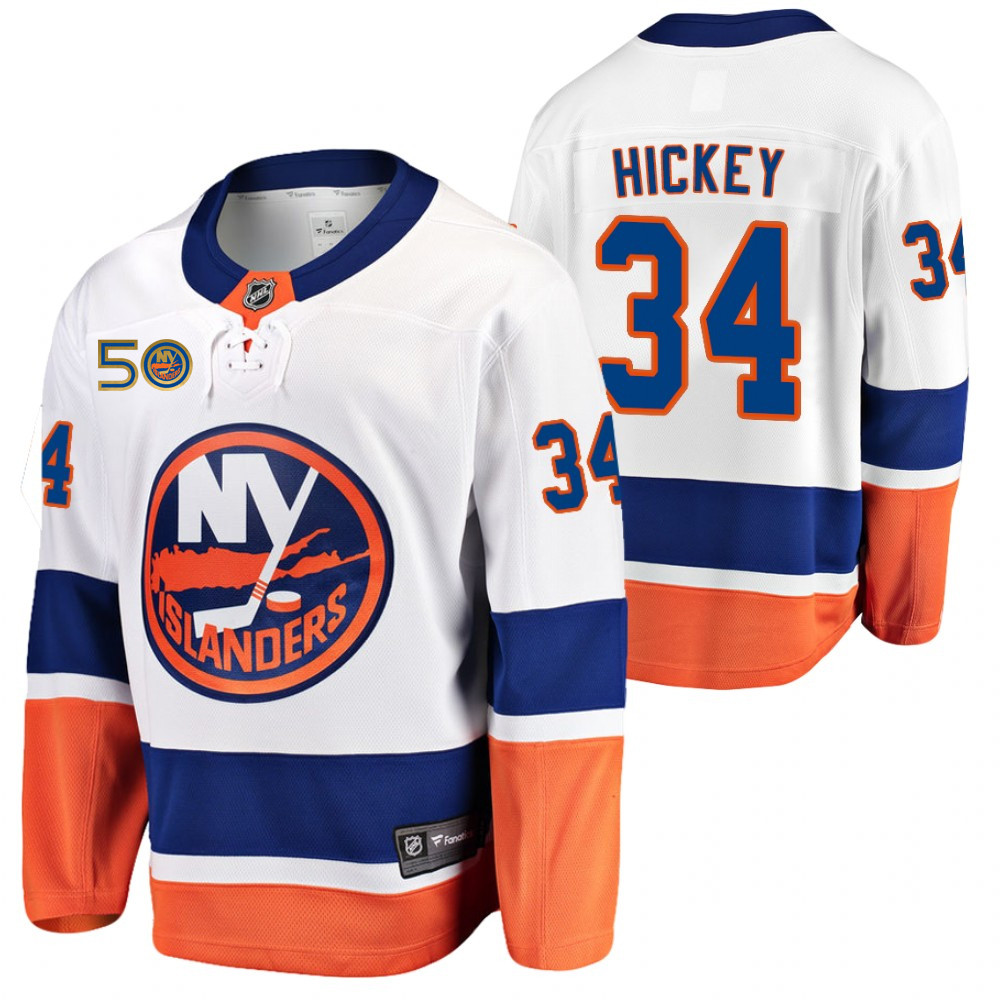 Thomas Hickey New York Islanders 50th Anniversary White Player Swingman Jersey