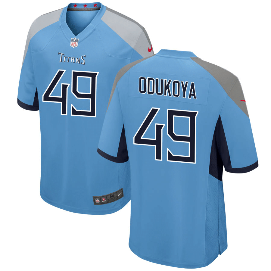 Thomas Odukoya Tennessee Titans Alternate Blue Game Jersey