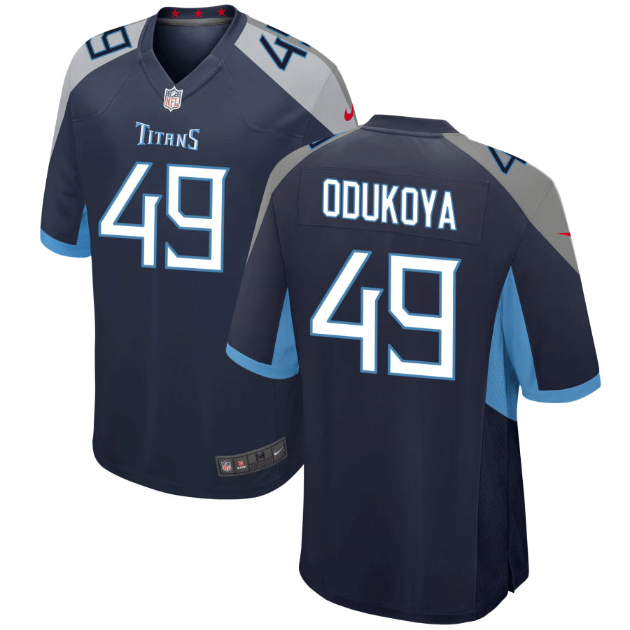 Thomas Odukoya Tennessee Titans Navy Game Jersey