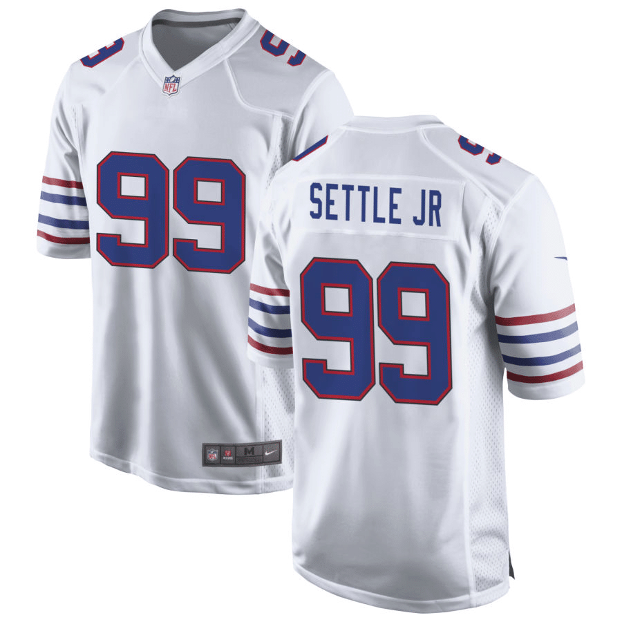 Tim Settle Jr Buffalo Bills Alternate White Game Jersey