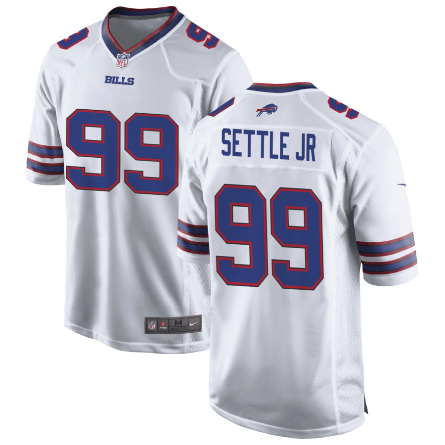 Tim Settle Jr Buffalo Bills White Game Jersey