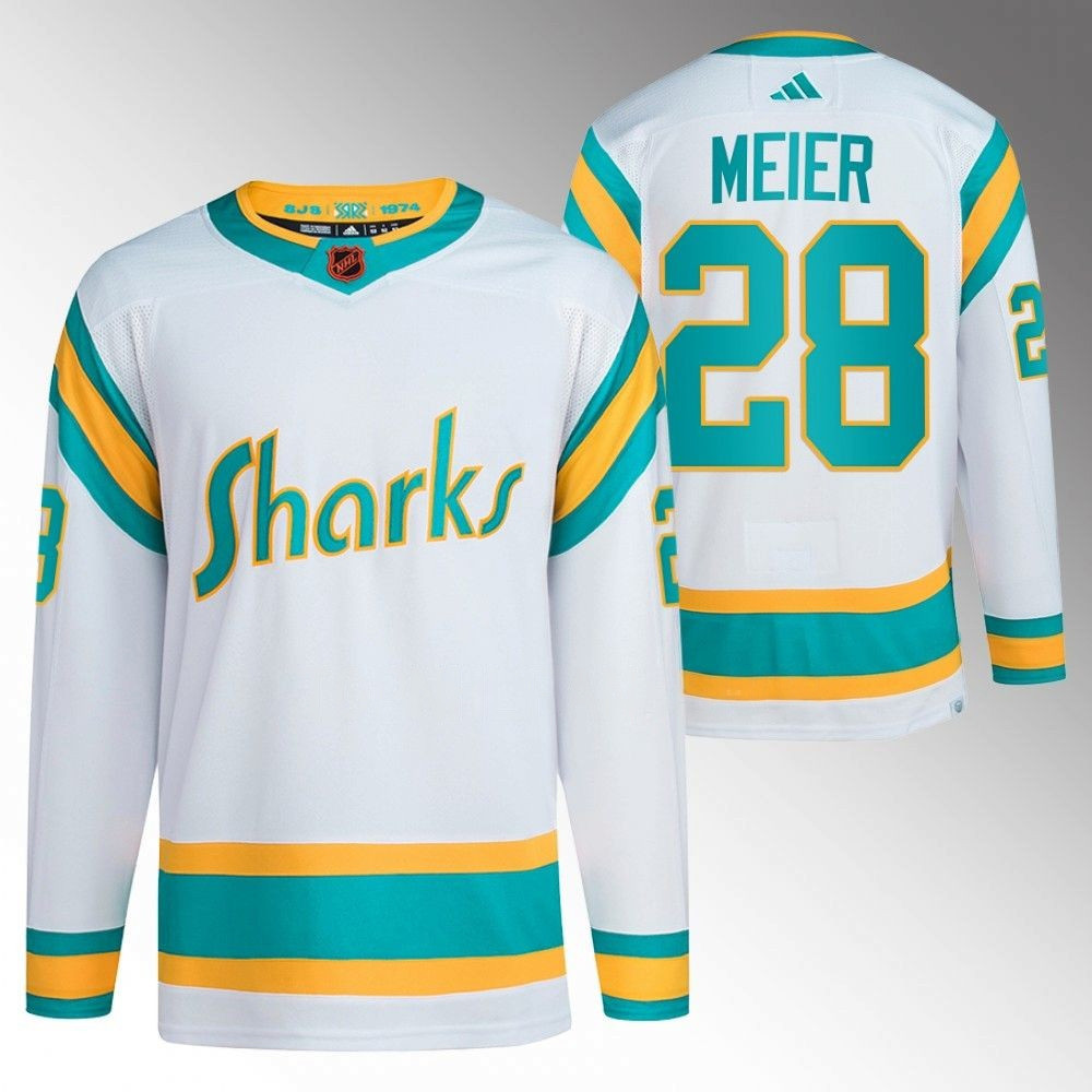 Timo Meier San Jose Sharks 2022 Reverse Retro White Player Swingman Jersey