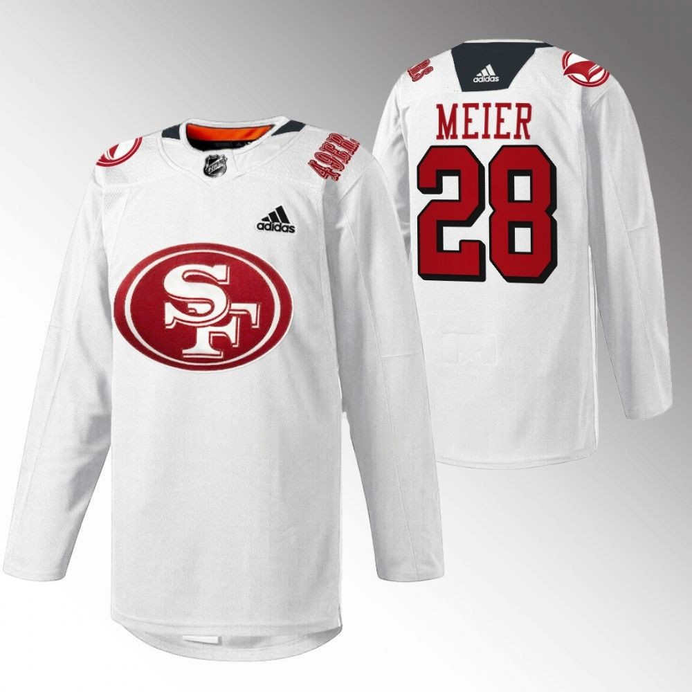 Timo Meier San Jose Sharks 49er 2022 Mash-Up Warm Up White Player Swingman Jersey