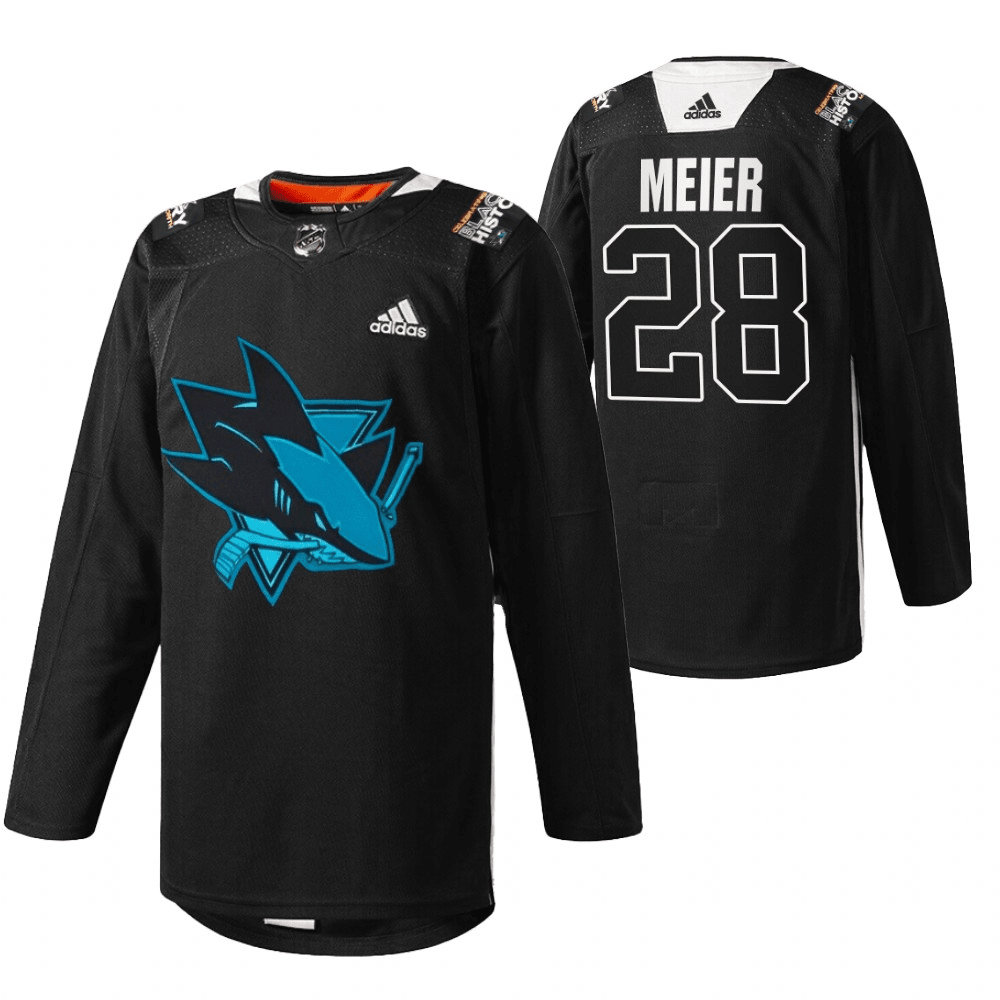 Timo Meier San Jose Sharks Black History Month Warm Up Black Player Swingman Jersey