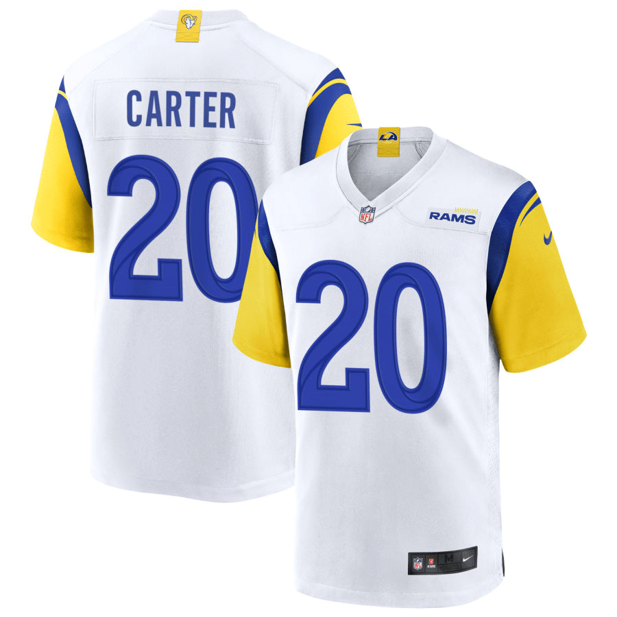 TJ Carter Los Angeles Ram Alternate White Game Jersey