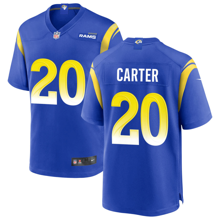 TJ Carter Los Angeles Rams Royal Game Jersey