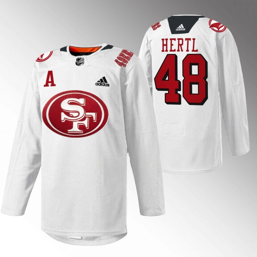 Tomas Hertl San Jose Sharks 49er 2022 Mash-Up Warm Up White Player Swingman Jersey