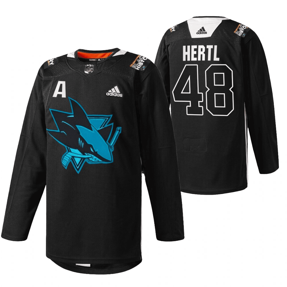 Tomas Hertl San Jose Sharks Black History Month Warm Up Black Player Swingman Jersey