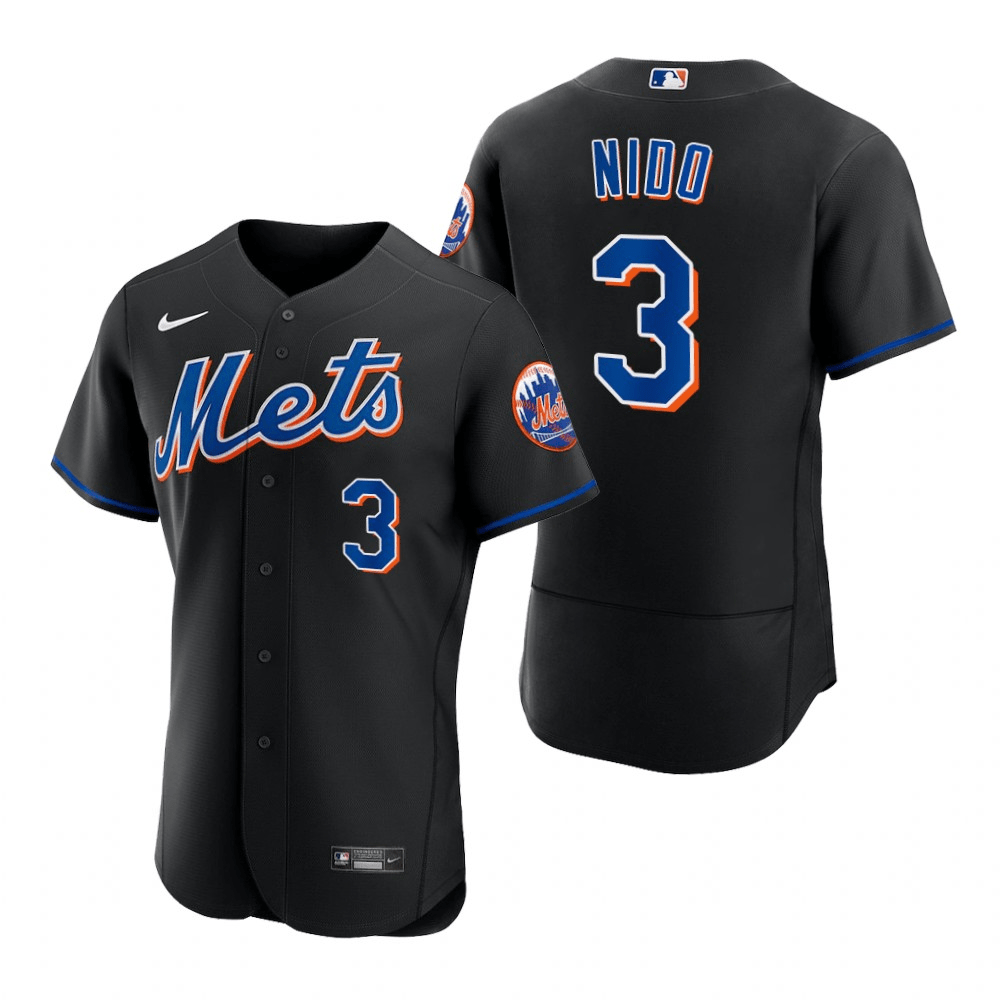 Tomas Nido New York Mets Alternate Black Baseball Player Jersey