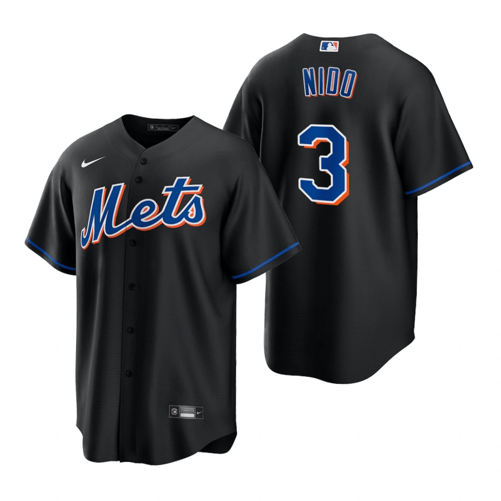 Tomas Nido New York Mets Alternate Black Baseball Player Jersey