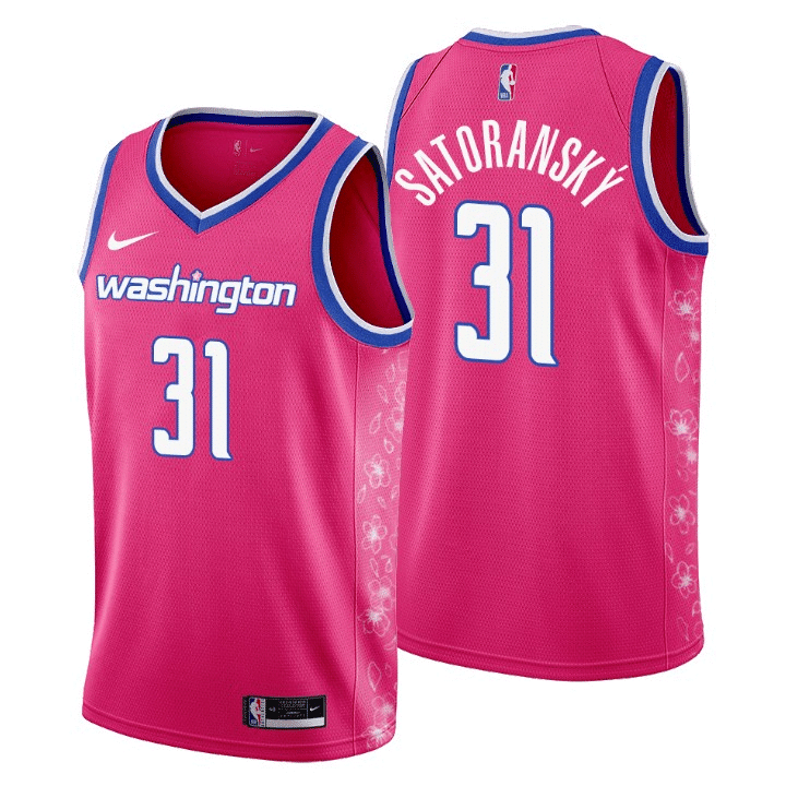 Tomas Satoransky Washington Wizards 2022-23 City Edition Pink Swingman Jersey
