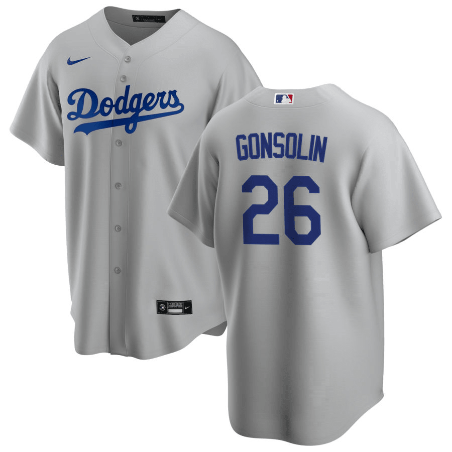 Tony Gonsolin Los Angeles Dodgers Alternate Gray Baseball Player Jersey