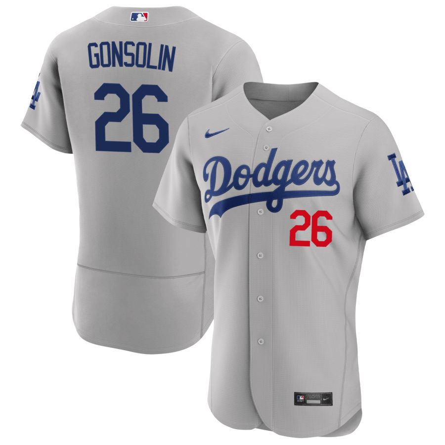Tony Gonsolin Los Angeles Dodgers Alternate Gray Baseball Player Jersey