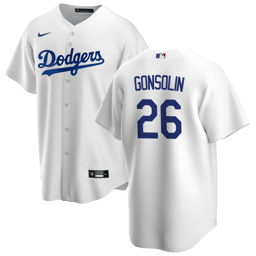Tony Gonsolin Los Angeles Dodgers Home White Baseball Player Jersey