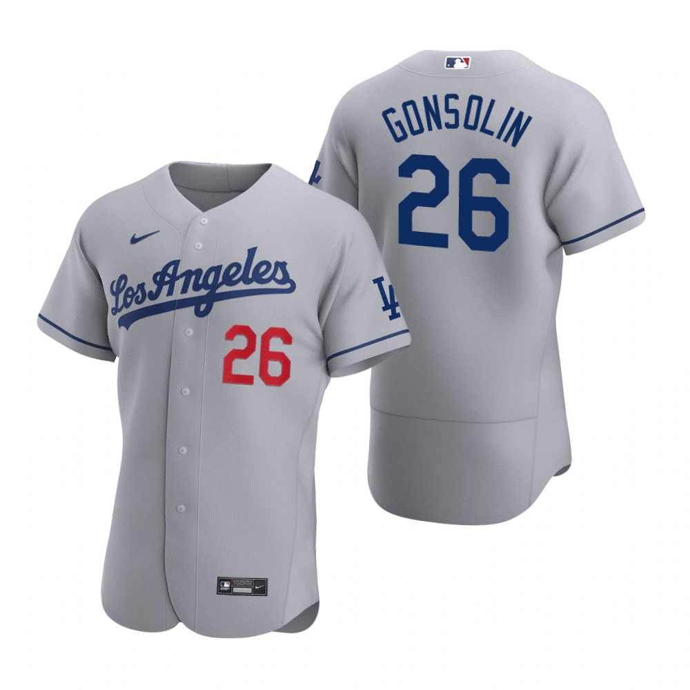 Tony Gonsolin Los Angeles Dodgers Road Gray Baseball Player Jersey