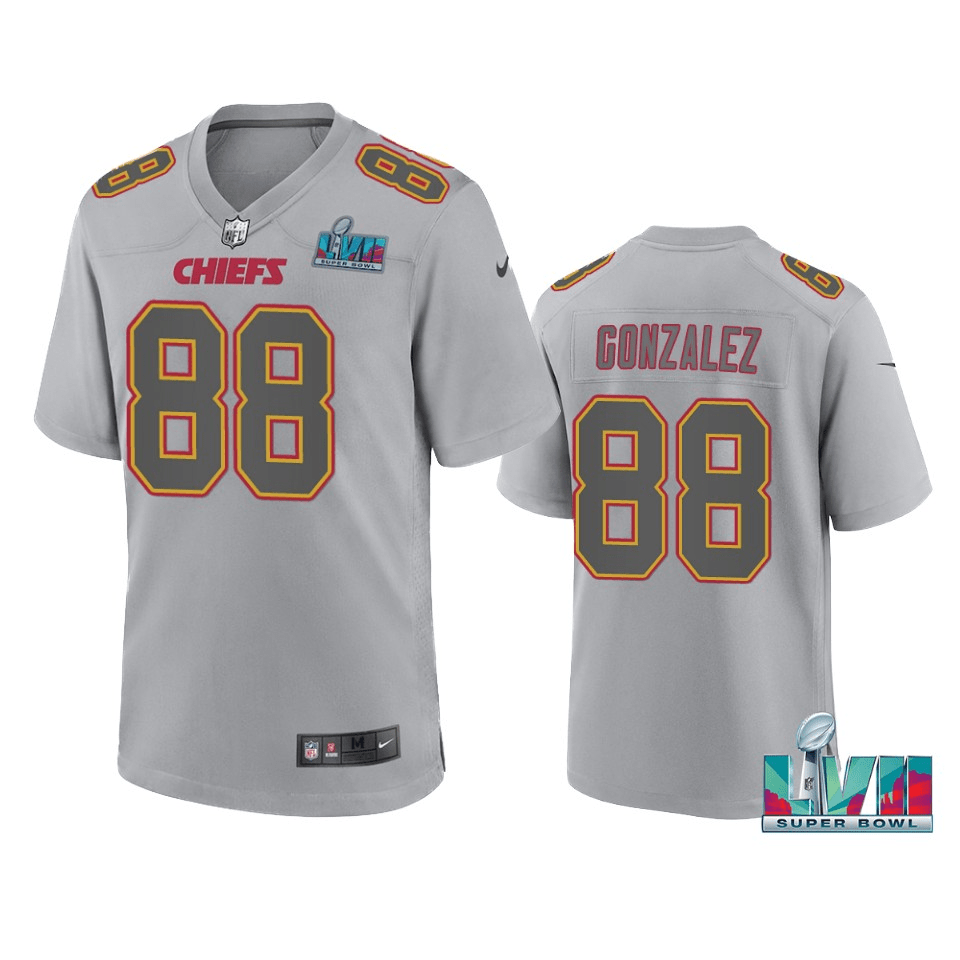 Tony Gonzalez Kansas City Chiefs Super Bowl LVII Patch Atmosphere Fashion Gray Game Jersey