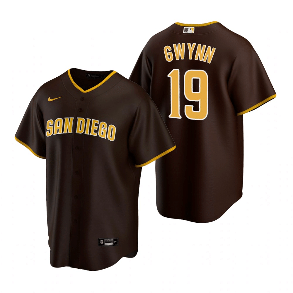 Tony Gwynn San Diego Padres Road Brown Baseball Player Jersey