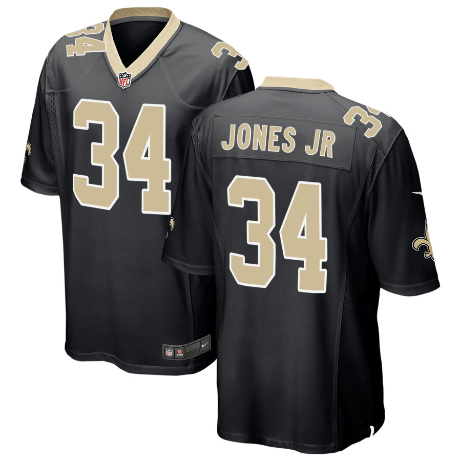 Tony Jones Jr New Orleans Saints Black Game Jersey