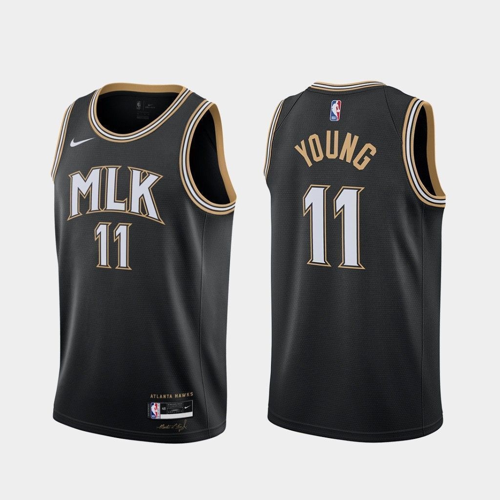 Trae Young Atlanta Hawks 2020-21 City Black Swingman Jersey