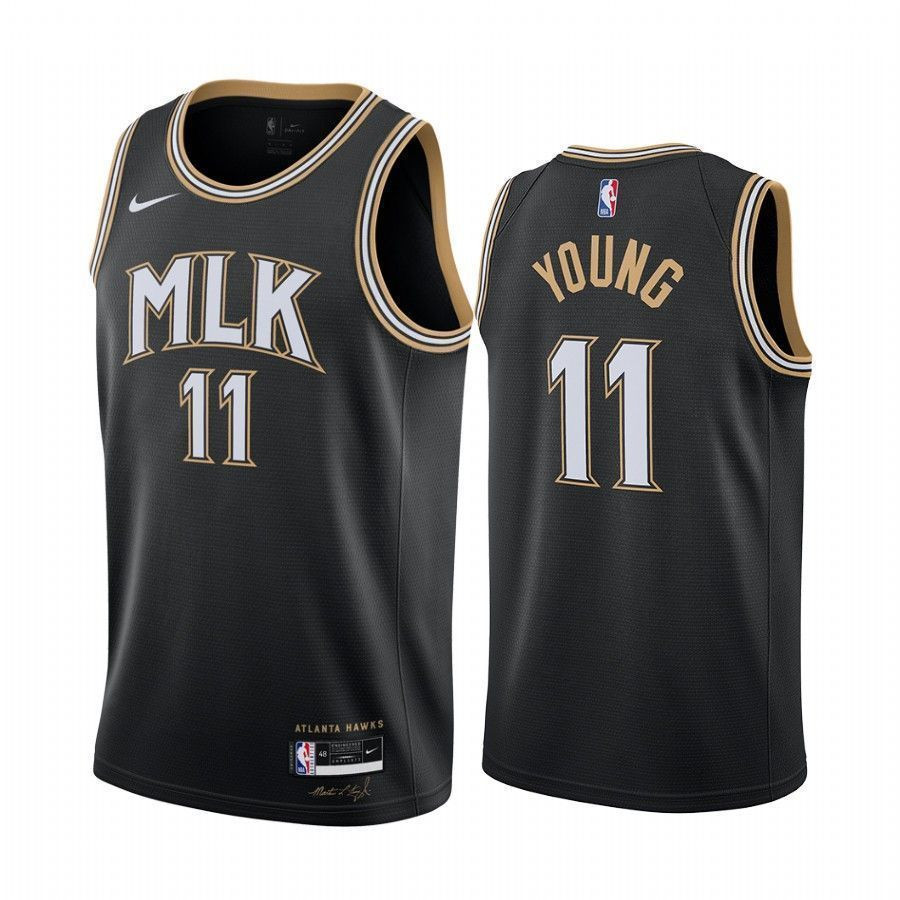 Trae Young Atlanta Hawks 2020-21 MLK City Black Swingman Jersey