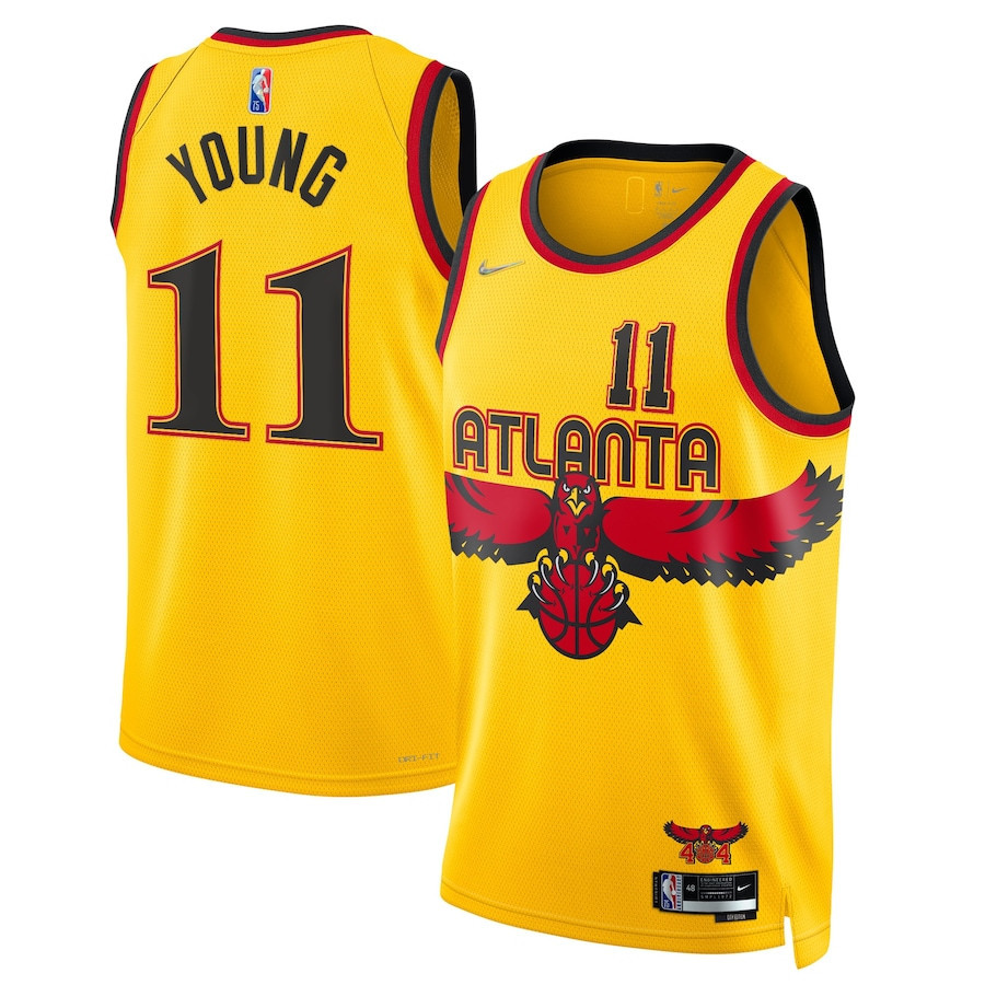 Trae Young Atlanta Hawks 2021-22 City Yellow Swingman Jersey