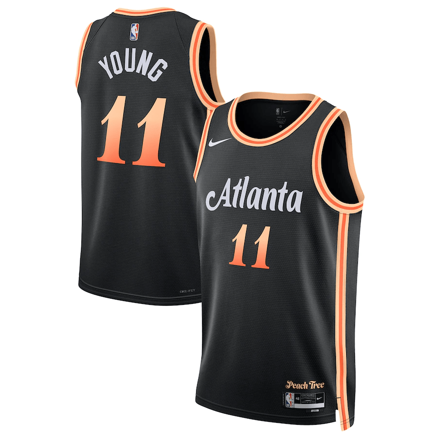 Trae Young Atlanta Hawks 2022-23 City Edition Black Swingman Jersey