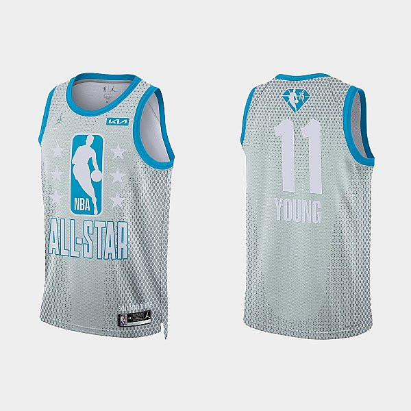 Trae Young Atlanta Hawks 2022 All Star Grey Swingman Jersey