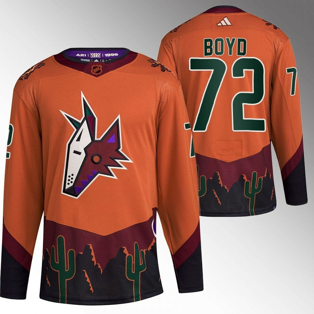 Travis Boyd Arizona Coyotes 2022 Reverse Retro Orange Player Swingman Jersey