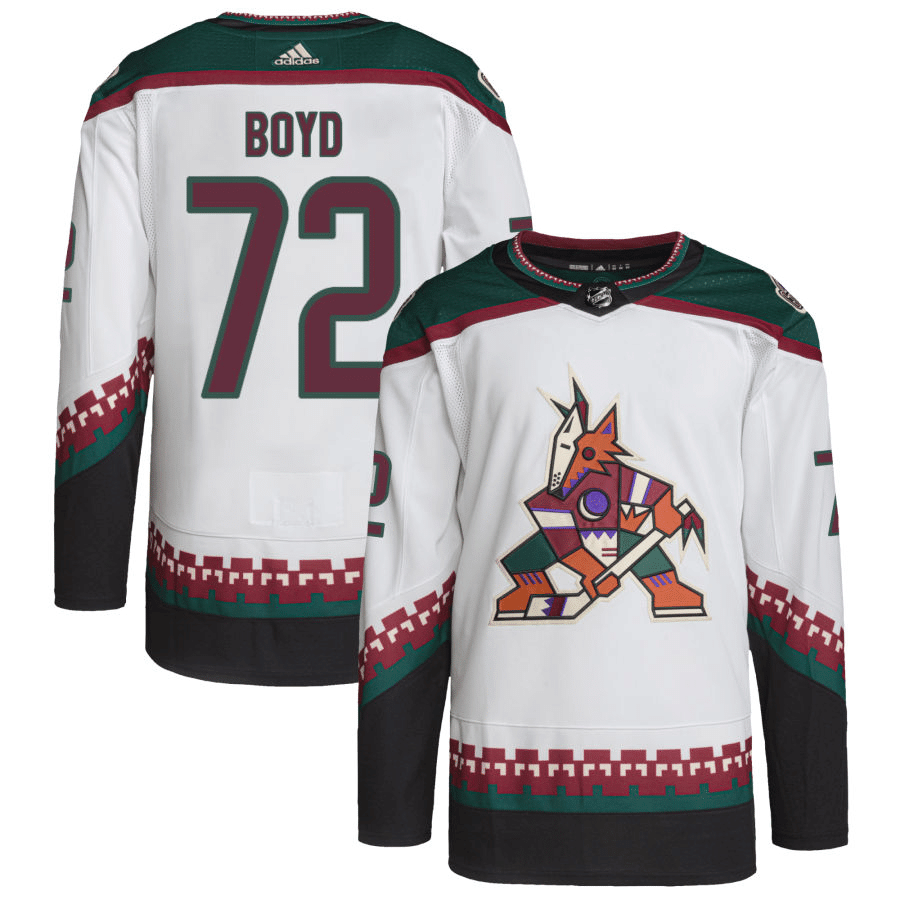 Travis Boyd Arizona Coyotes Away White Player Swingman Jersey