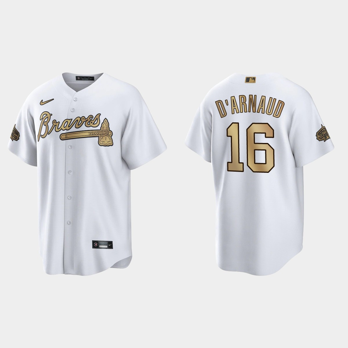Travis d'Arnaud Atlanta Braves 2022 All Star Game White Baseball Player Jersey