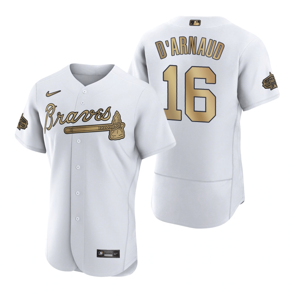 Travis d'Arnaud Atlanta Braves 2022 All Star Game White Baseball Player Jersey