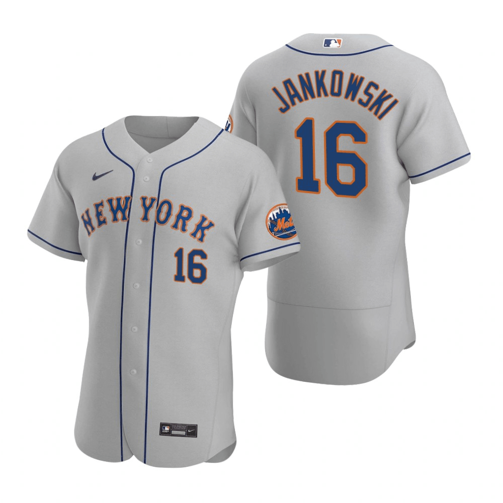 Travis Jankowski New York Mets Road Gray Baseball Player Jersey