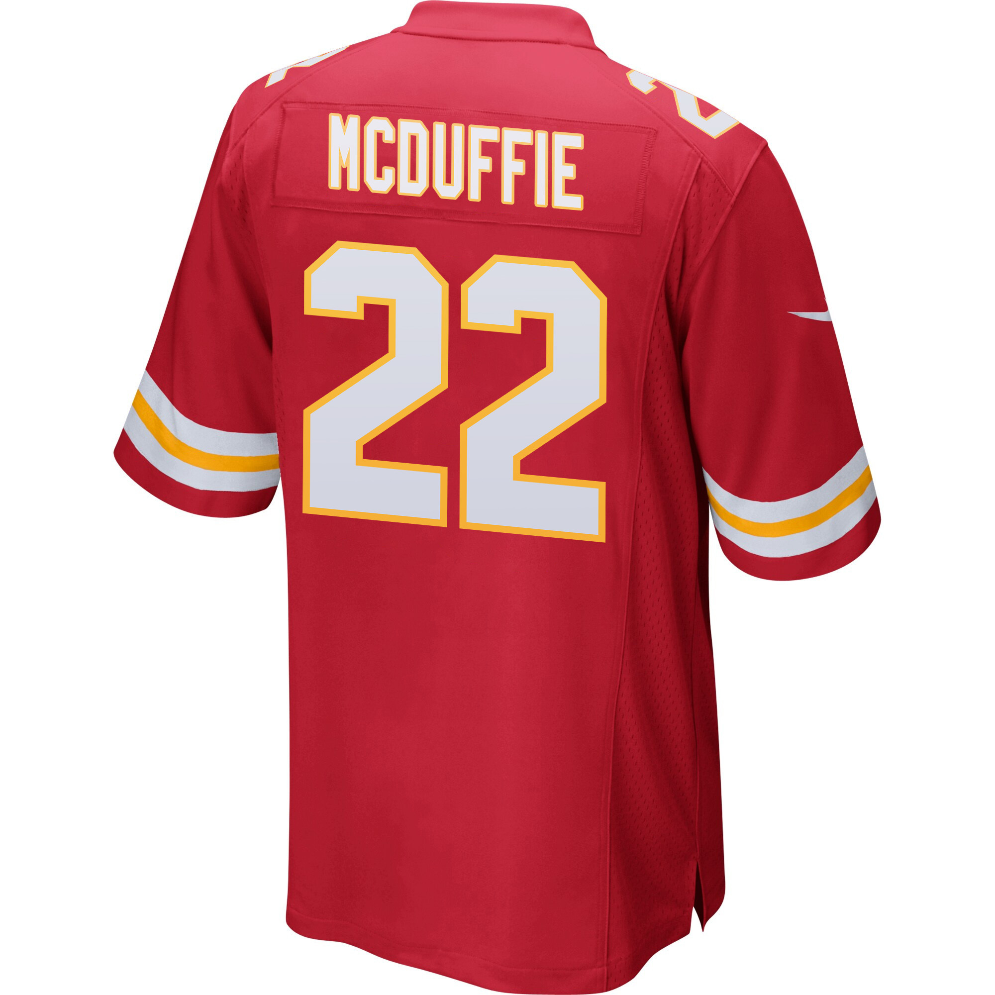Trent McDuffie 22 Kansas City Chiefs Super Bowl LVIII Champions 4 Stars Patch Game Men Jersey - Red