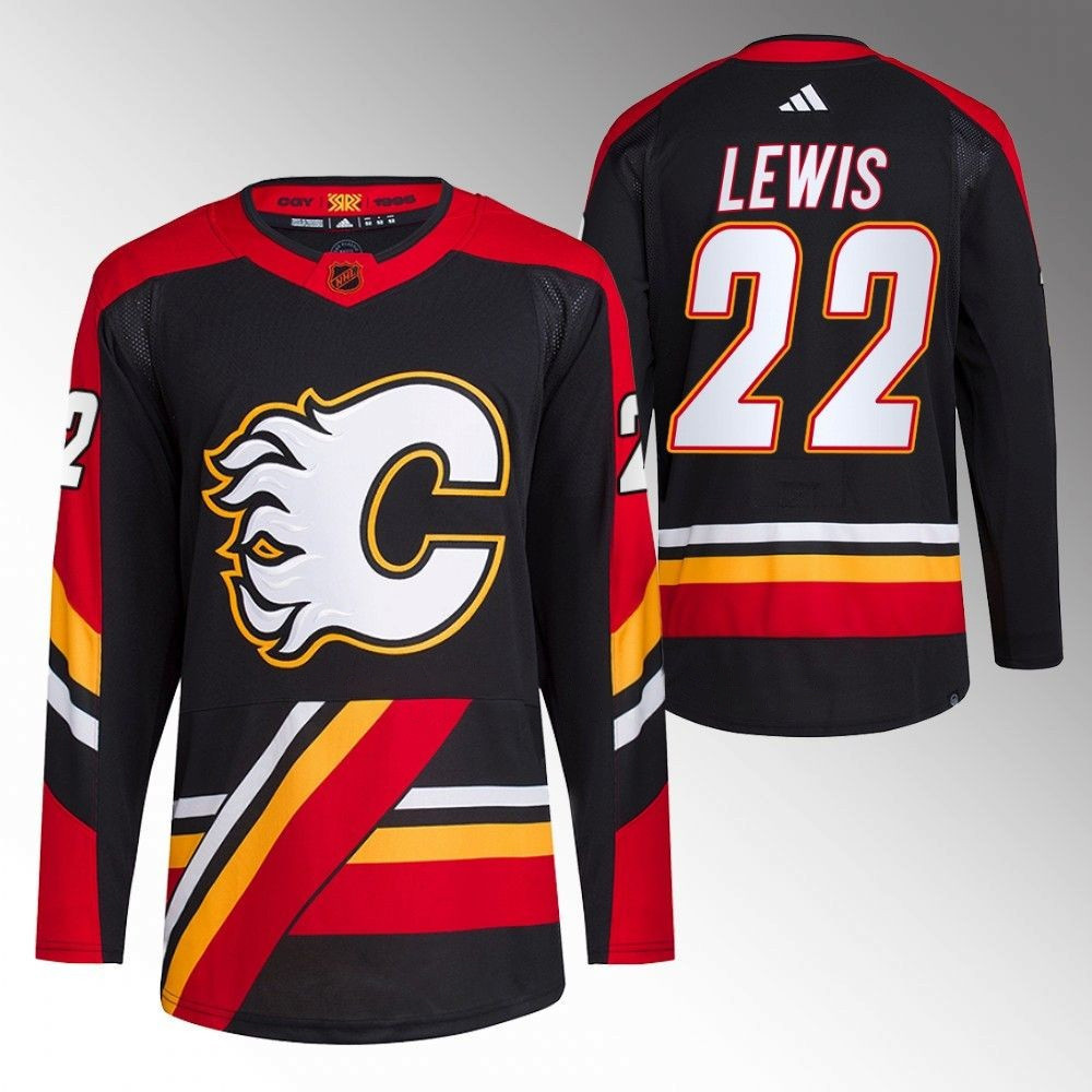 Trevor Lewis Calgary Flames 2022 Reverse Retro Black Player Swingman Jersey