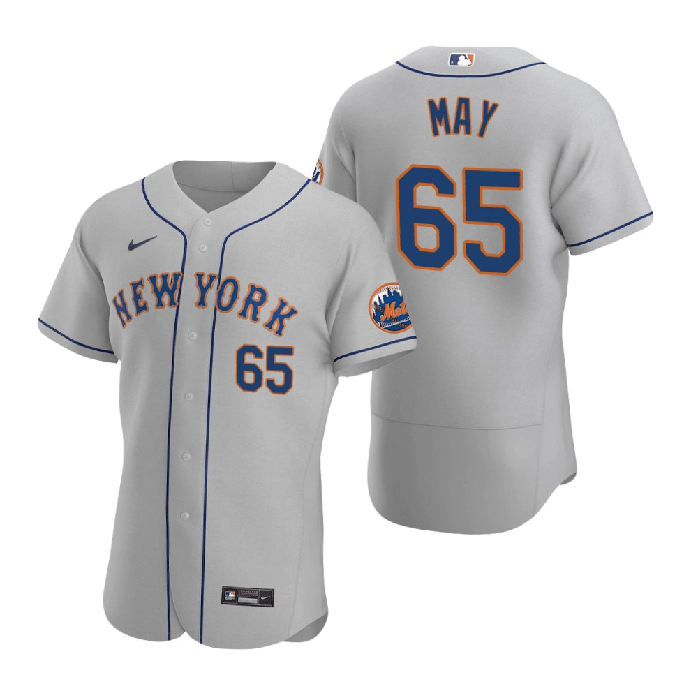 Trevor May New York Mets Road Gray Baseball Player Jersey