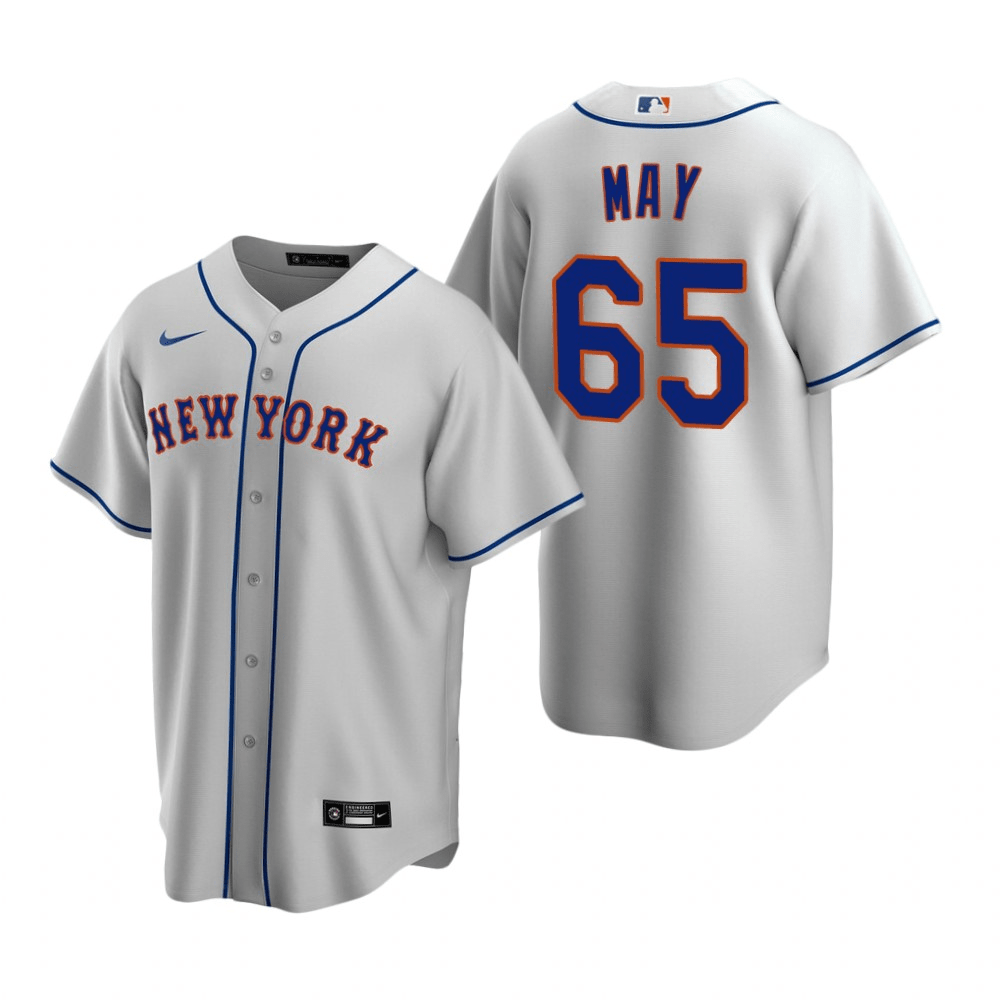 Trevor May New York Mets Road Gray Baseball Player Jersey